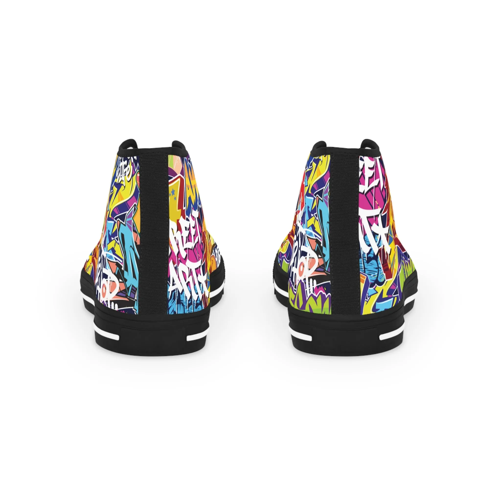 Graffiti Groove - Men's High-Top Sneakers