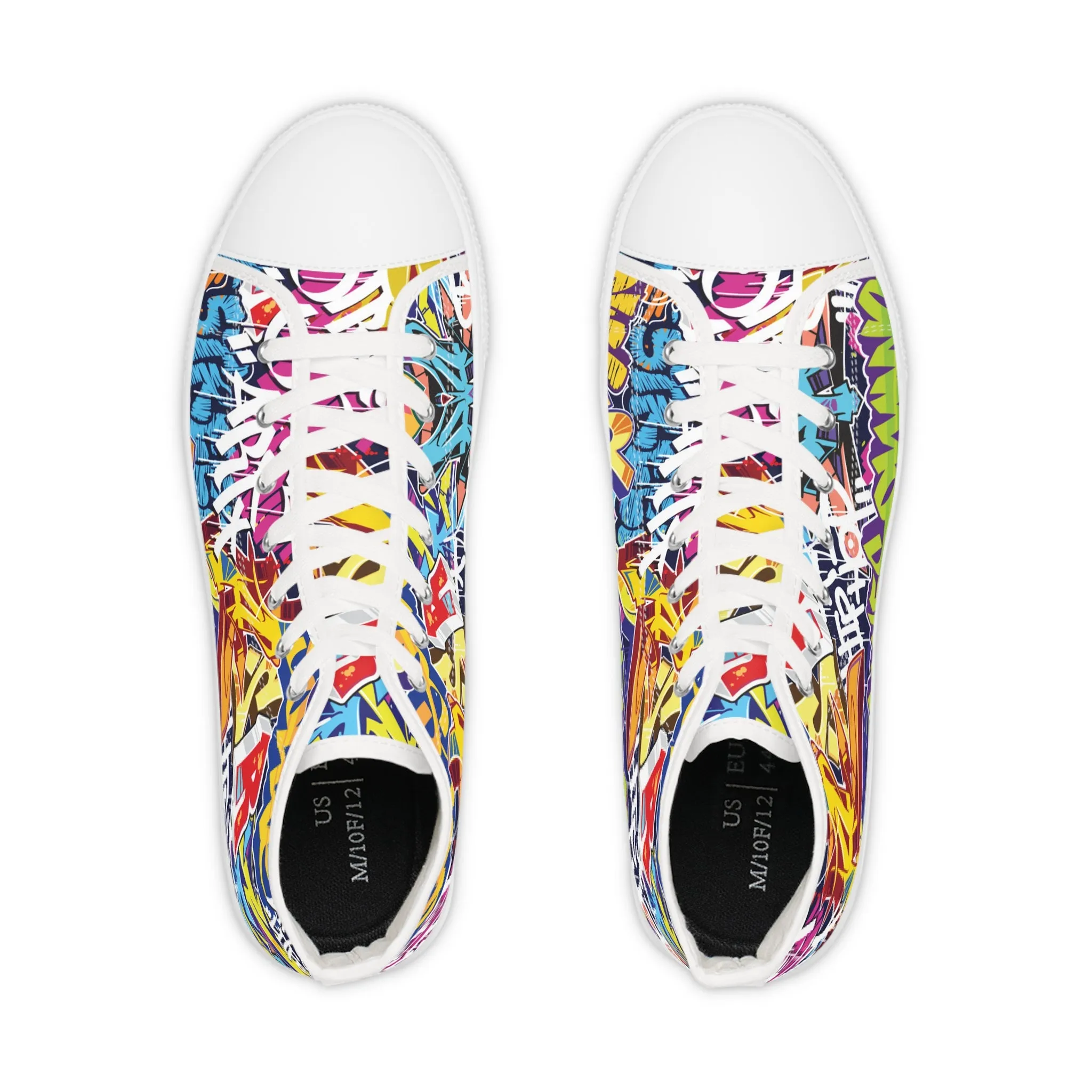 Graffiti Groove - Men's High-Top Sneakers