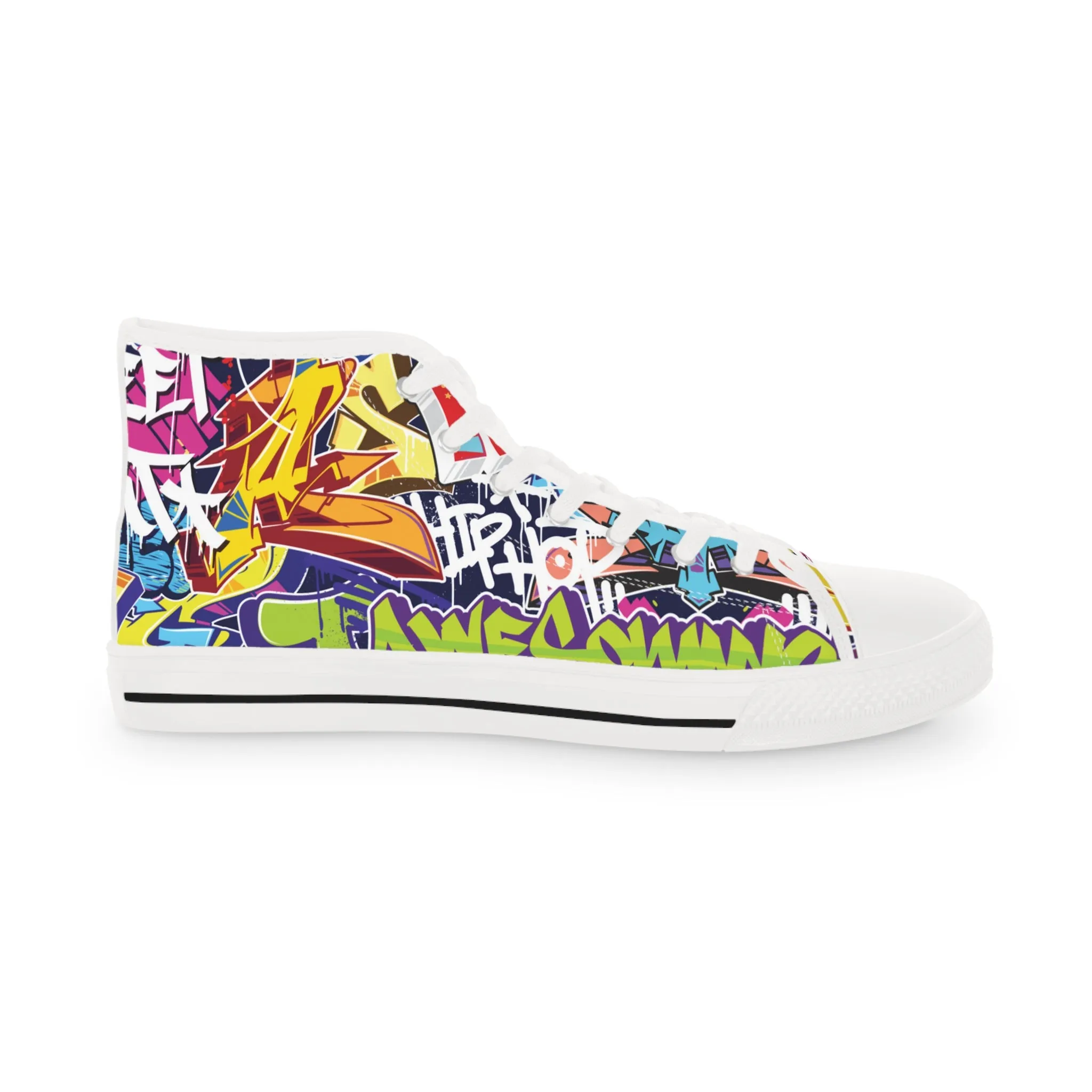 Graffiti Groove - Men's High-Top Sneakers