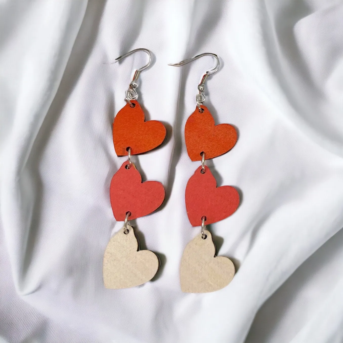 Happy Valentine’s Day Earrings - Red Heart, Heart Earrings, Valentine’s Earrings, Valentine Gift, Love Earrings, Heart Accessories, XOXO