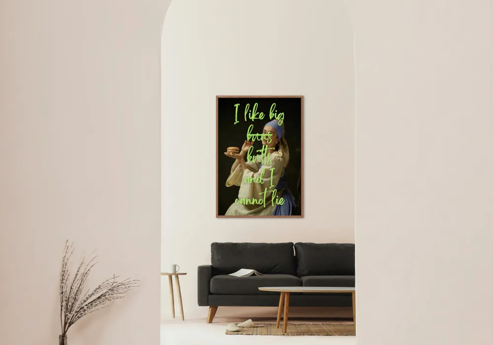 I Like Big Buns Altered Art Graffiti Print INSTANT DOWNLOAD Art Print, Urban Wall Art, Funny Quote, Renaissance Graffiti Art, Hip Hop Wall Art, Pop Culture