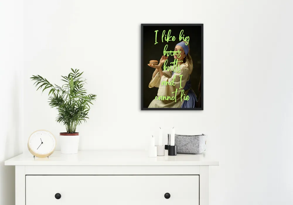 I Like Big Buns Altered Art Graffiti Print INSTANT DOWNLOAD Art Print, Urban Wall Art, Funny Quote, Renaissance Graffiti Art, Hip Hop Wall Art, Pop Culture