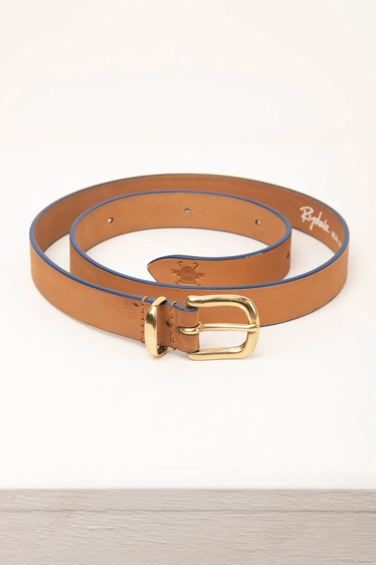 Ladies Painted Edge Leather Belt