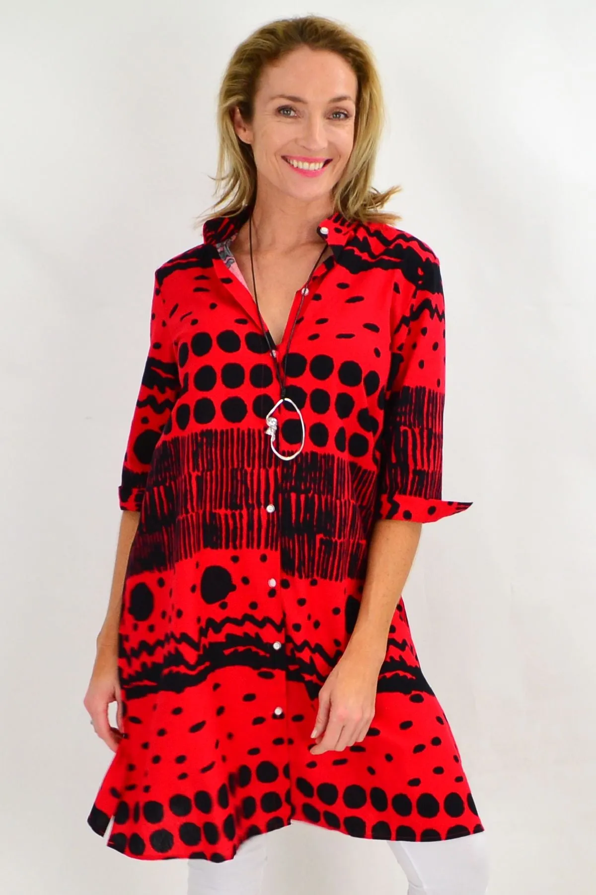 Lady Bug Shirt Tunic Dress