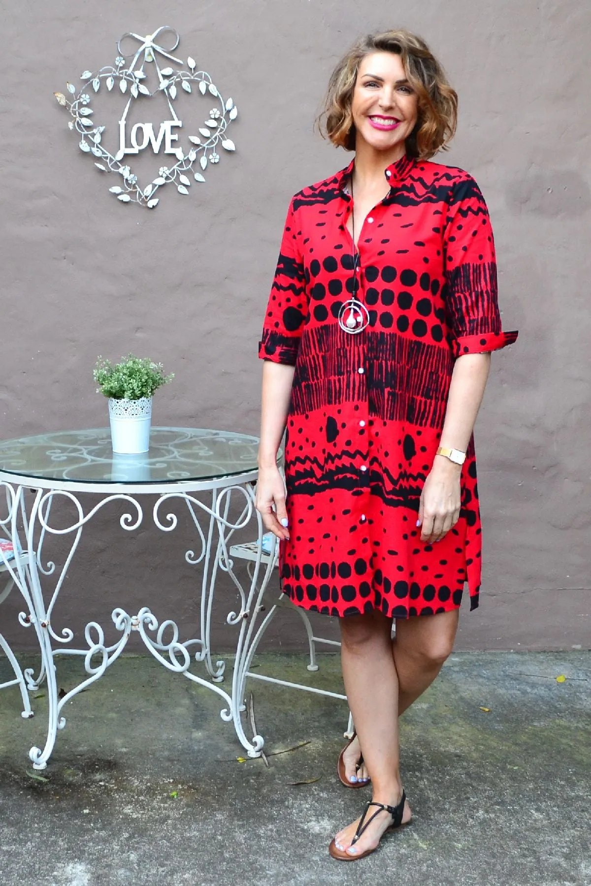 Lady Bug Shirt Tunic Dress