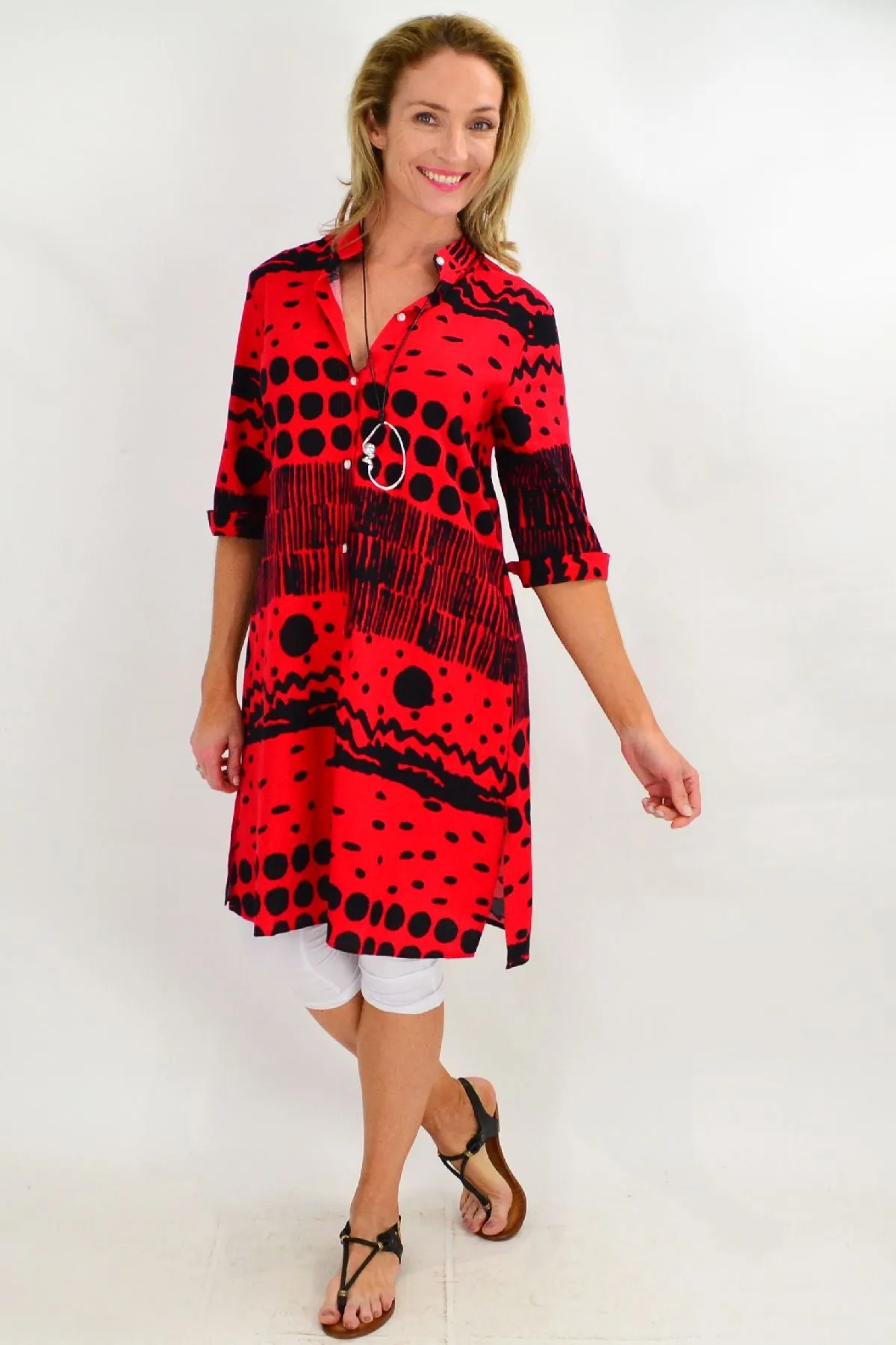 Lady Bug Shirt Tunic Dress