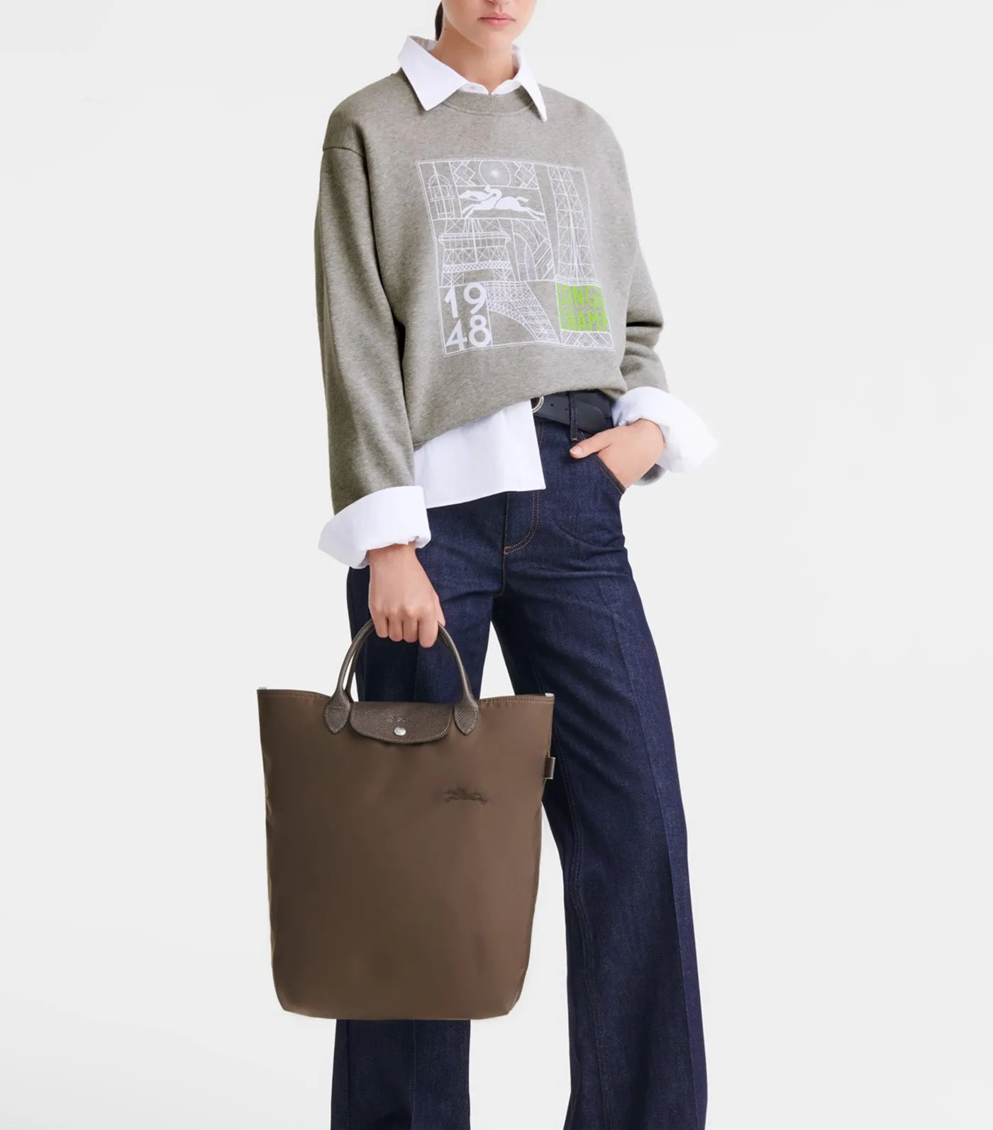 Le Pliage Green M Tote Bag Terra