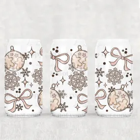 Libbey Can Wrap 16oz -  Ink Transfers | Gingerbread Ornaments