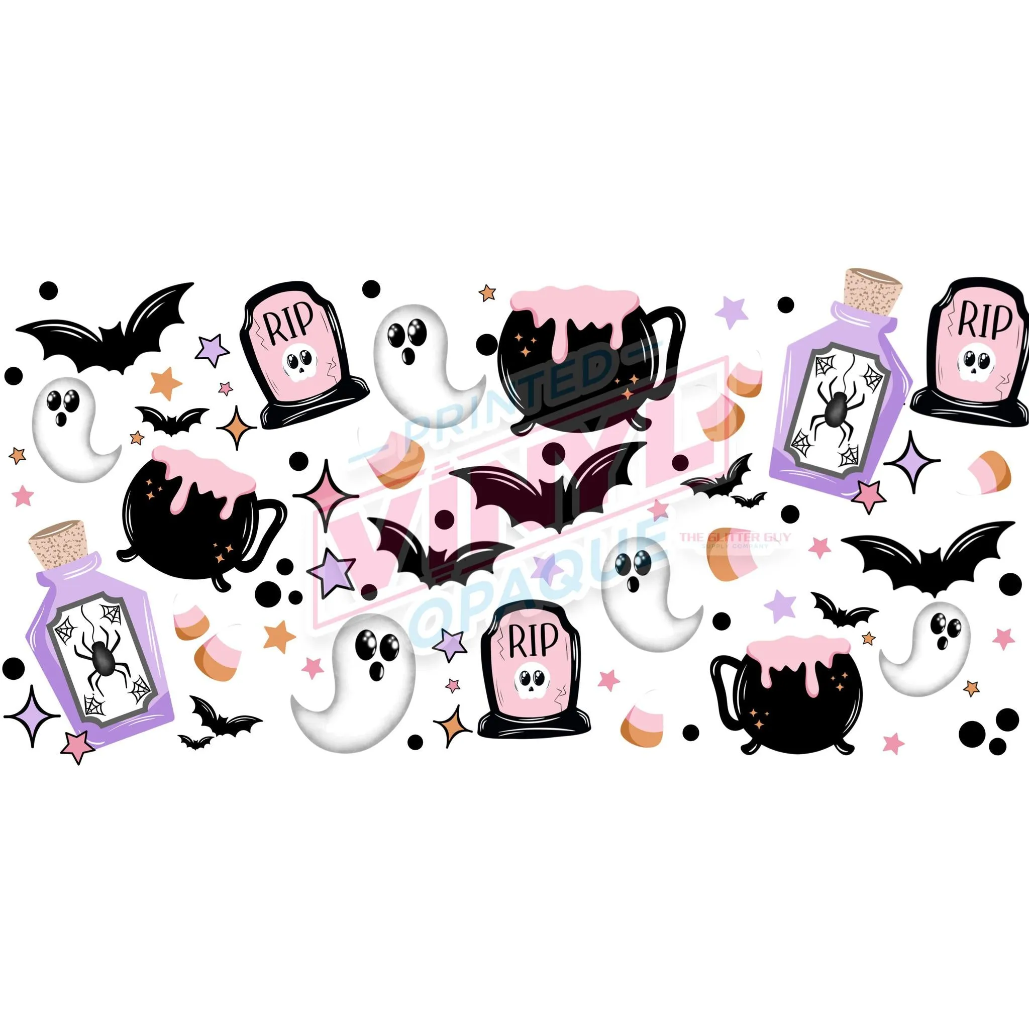 Libbey Can Wrap 16oz -  Ink Transfers | Hocus Pocus Ghosts