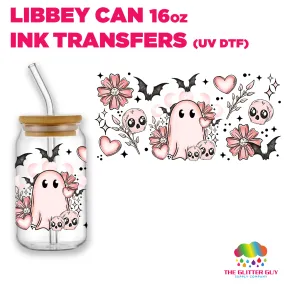 Libbey Can Wrap 16oz -  Ink Transfers | Pink Ghostie