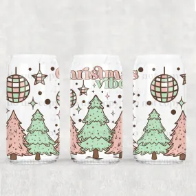 Libbey Can Wrap 16oz -  Ink Transfers | Retro Christmas Vibes