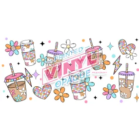 Libbey Can Wrap 16oz -  Ink Transfers | Retro Iced Coffee