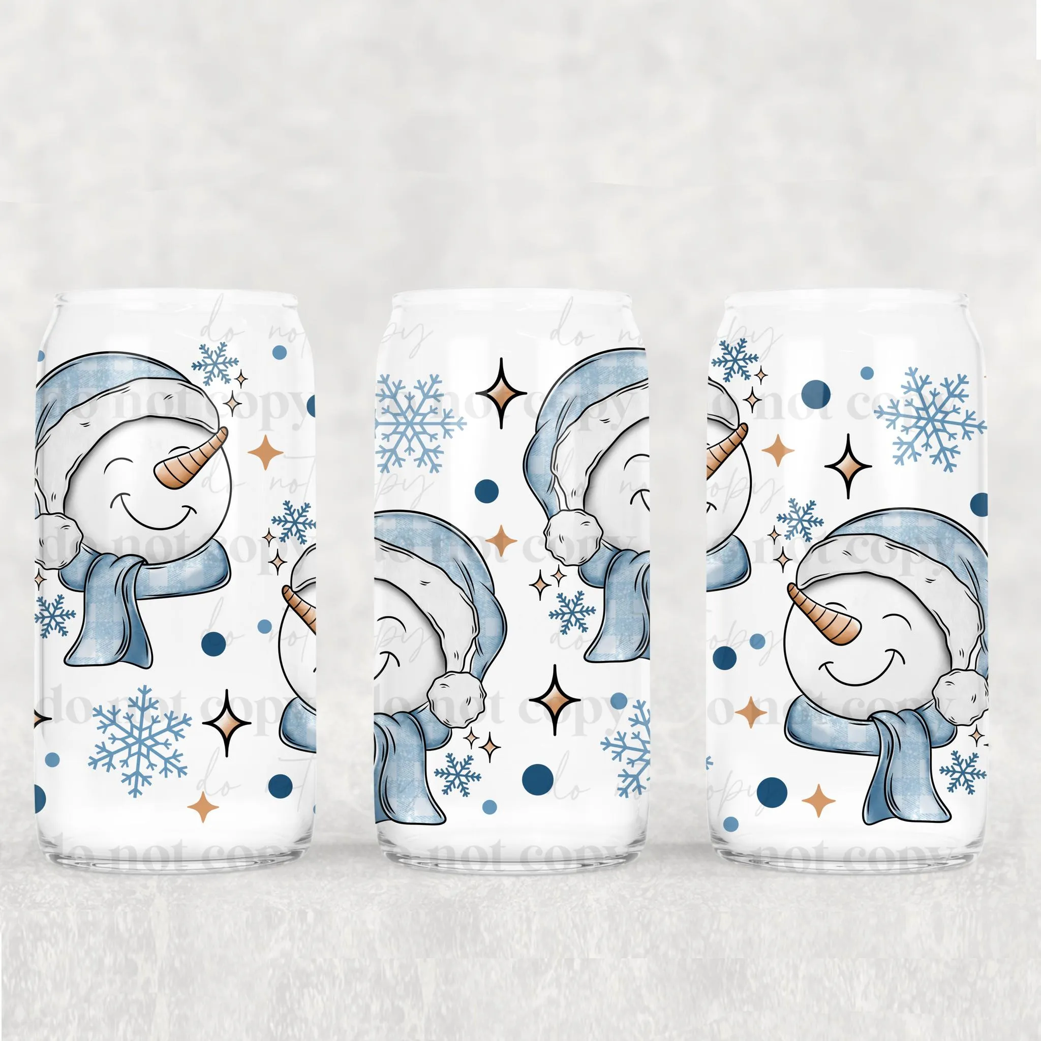 Libbey Can Wrap 16oz -  Ink Transfers | Snowman Grins