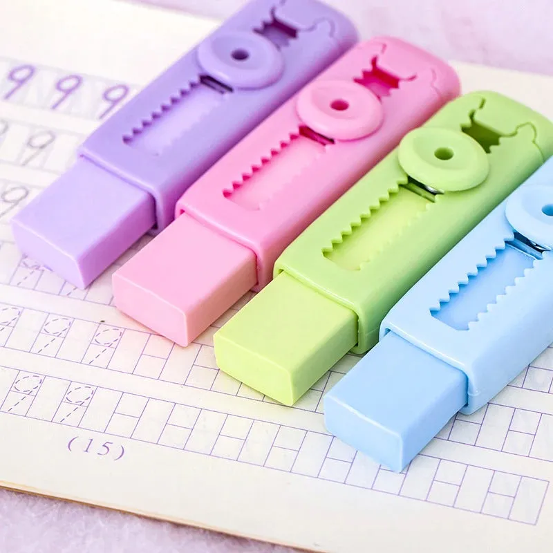 Macaron Push-Pull Pencil Eraser