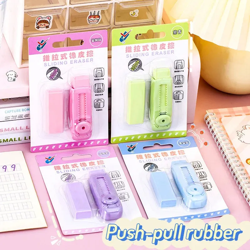 Macaron Push-Pull Pencil Eraser