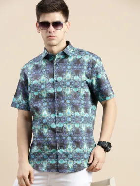 Men Multi Graphics Casual Shirt