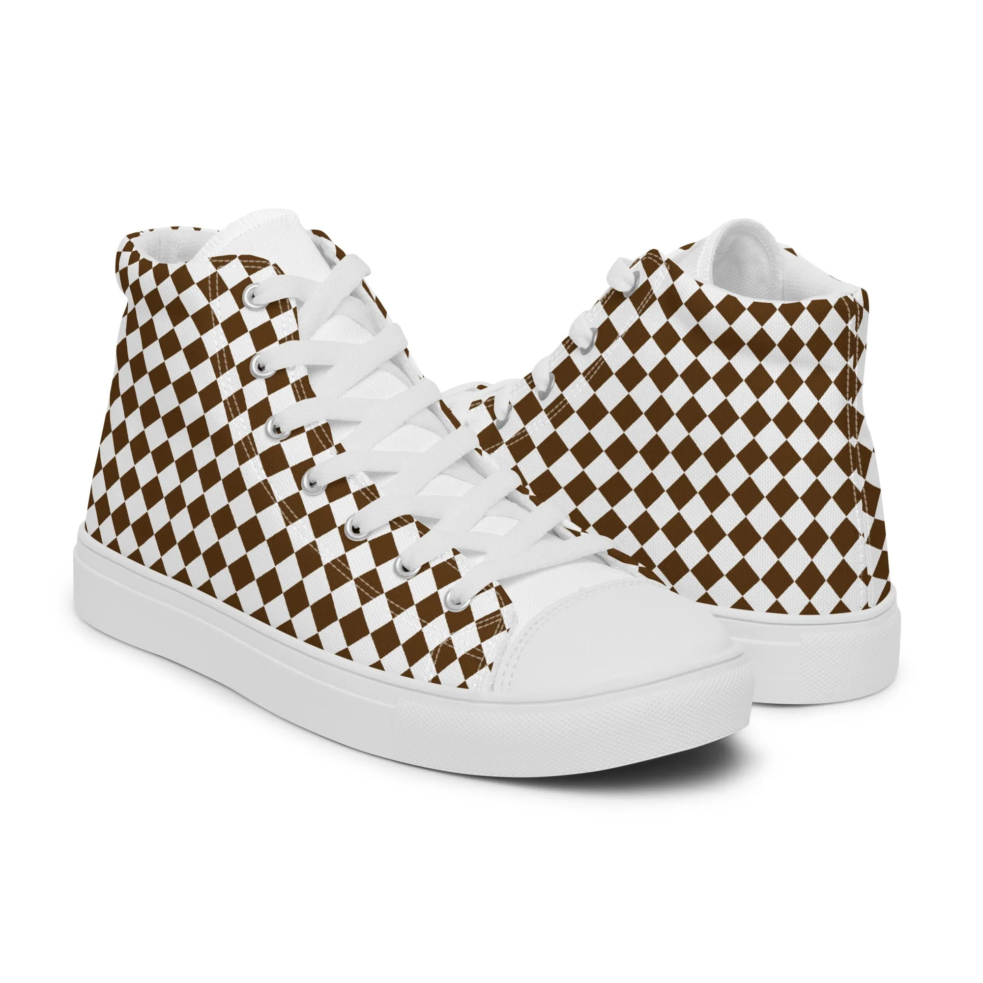 Men’s high top canvas sneaker with design pattern - Aiden