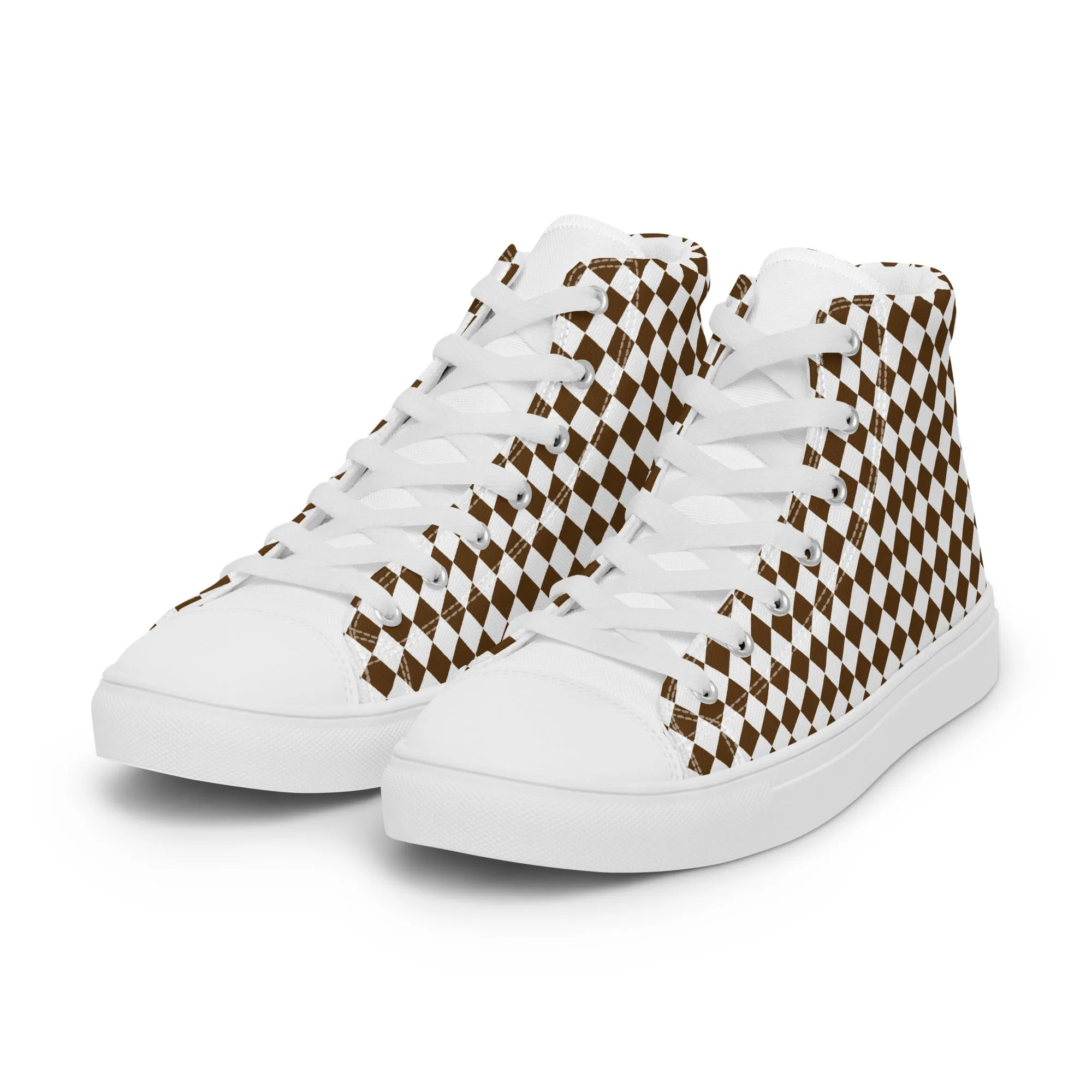 Men’s high top canvas sneaker with design pattern - Aiden