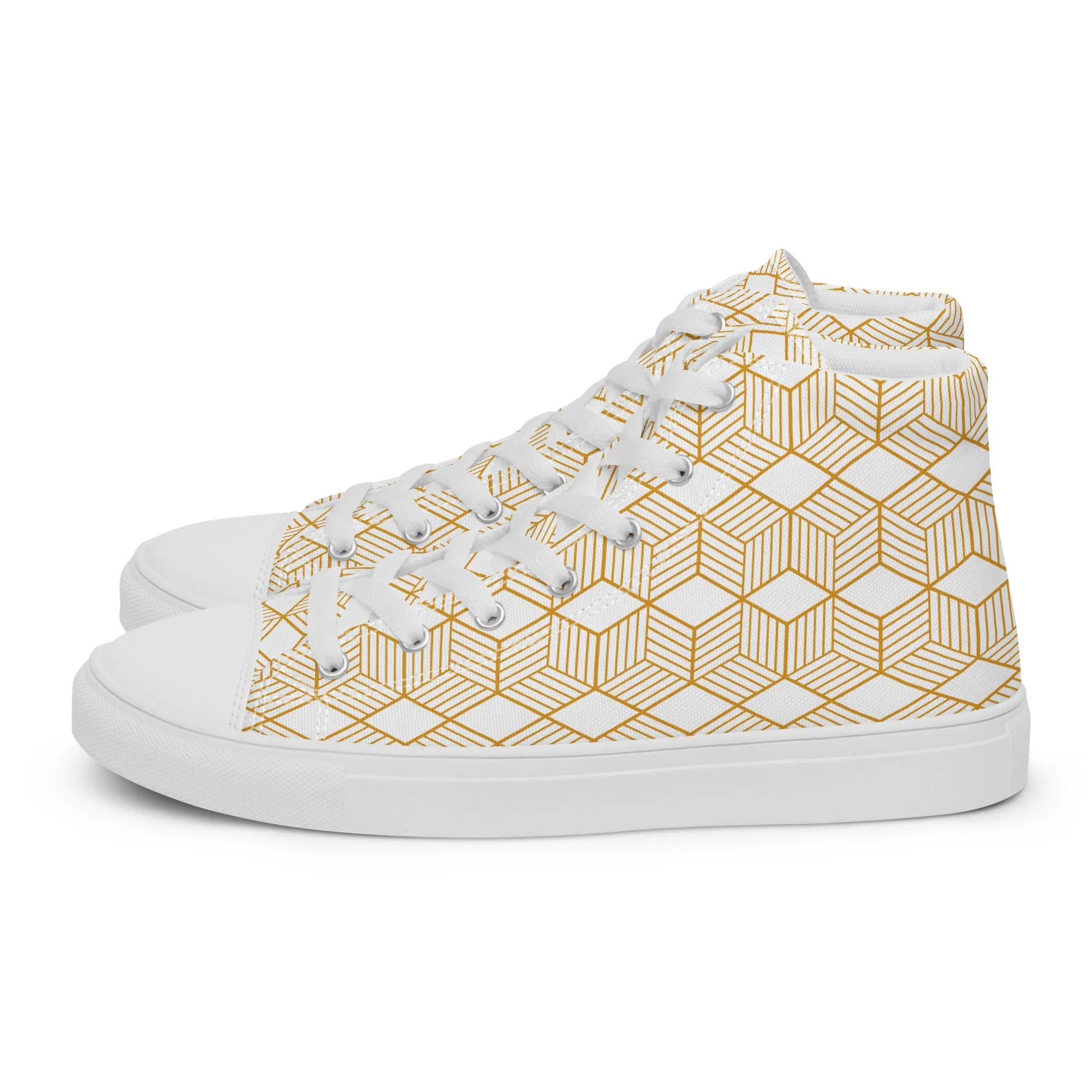 Men’s high top canvas sneaker with design pattern - Asher