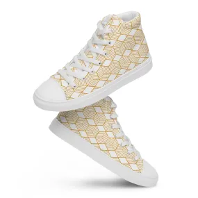 Men’s high top canvas sneaker with design pattern - Asher