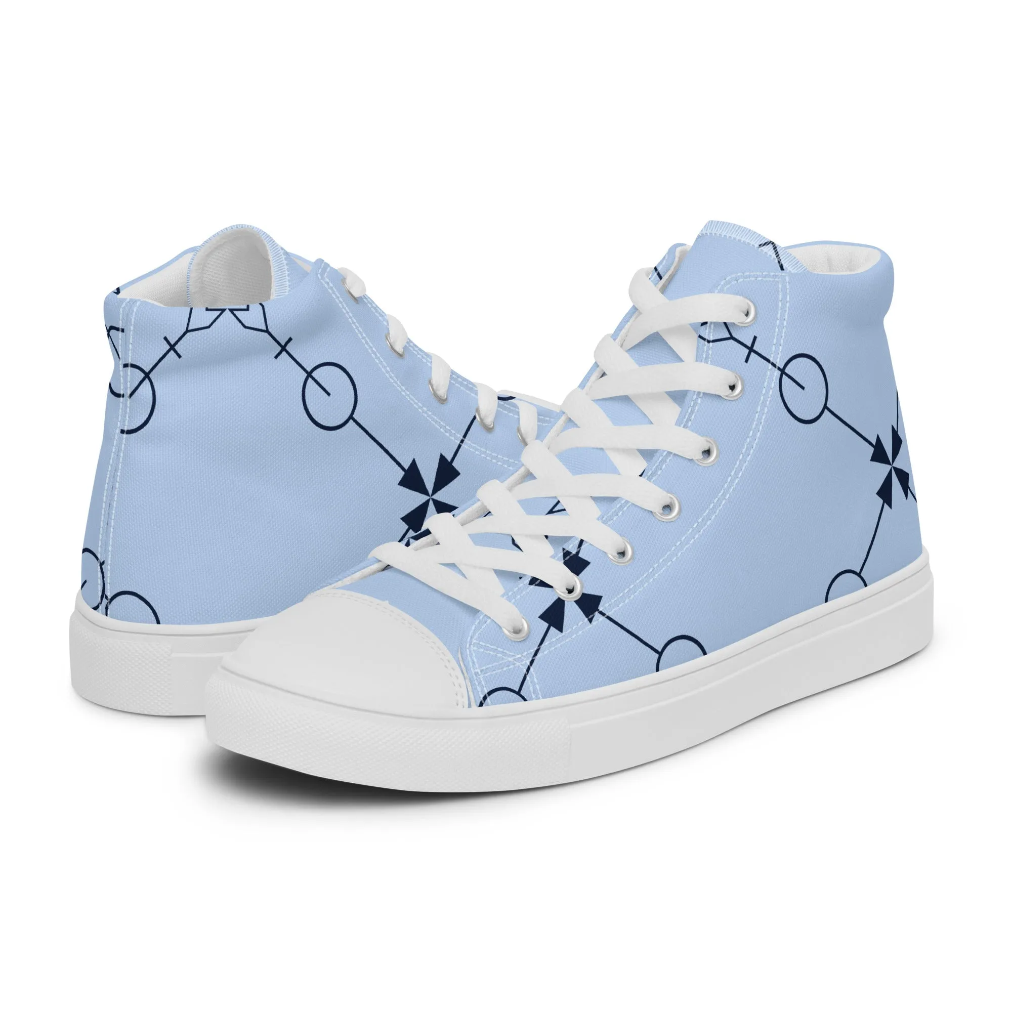 Men’s high top canvas sneaker with design pattern - Ethan