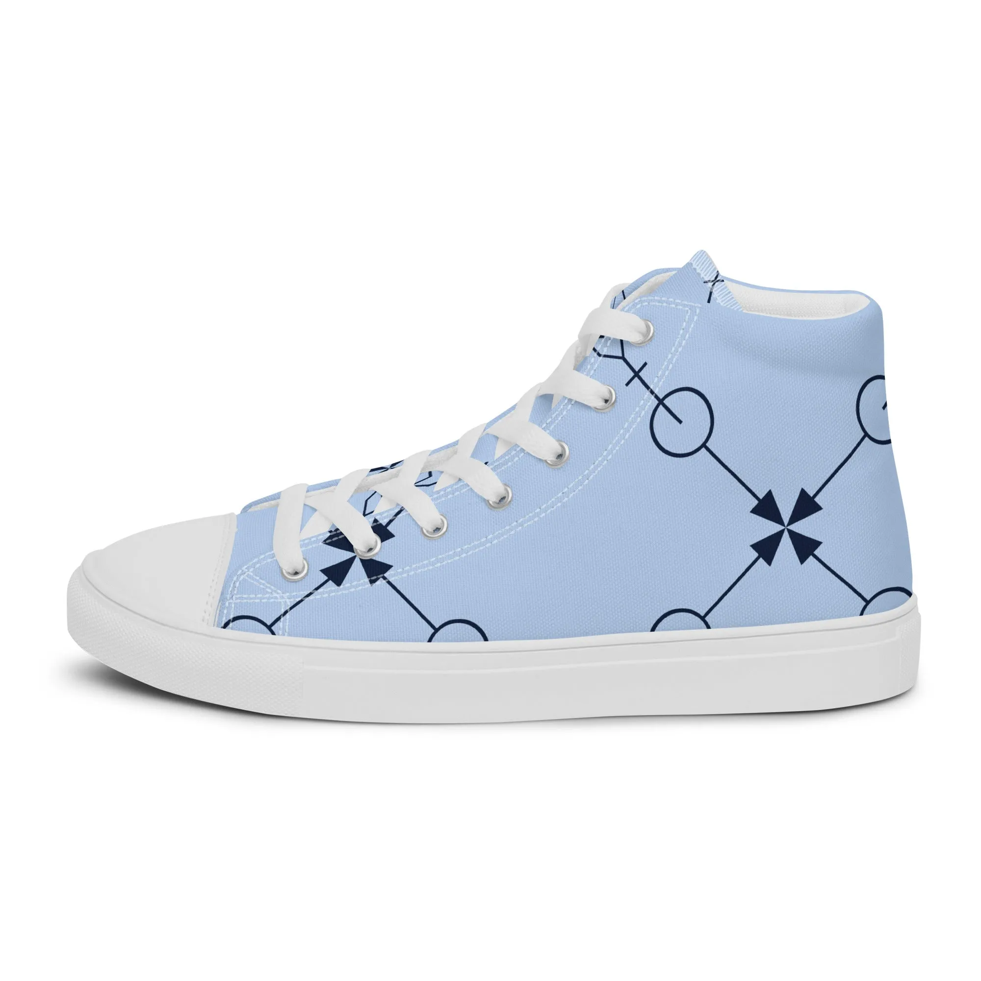 Men’s high top canvas sneaker with design pattern - Ethan