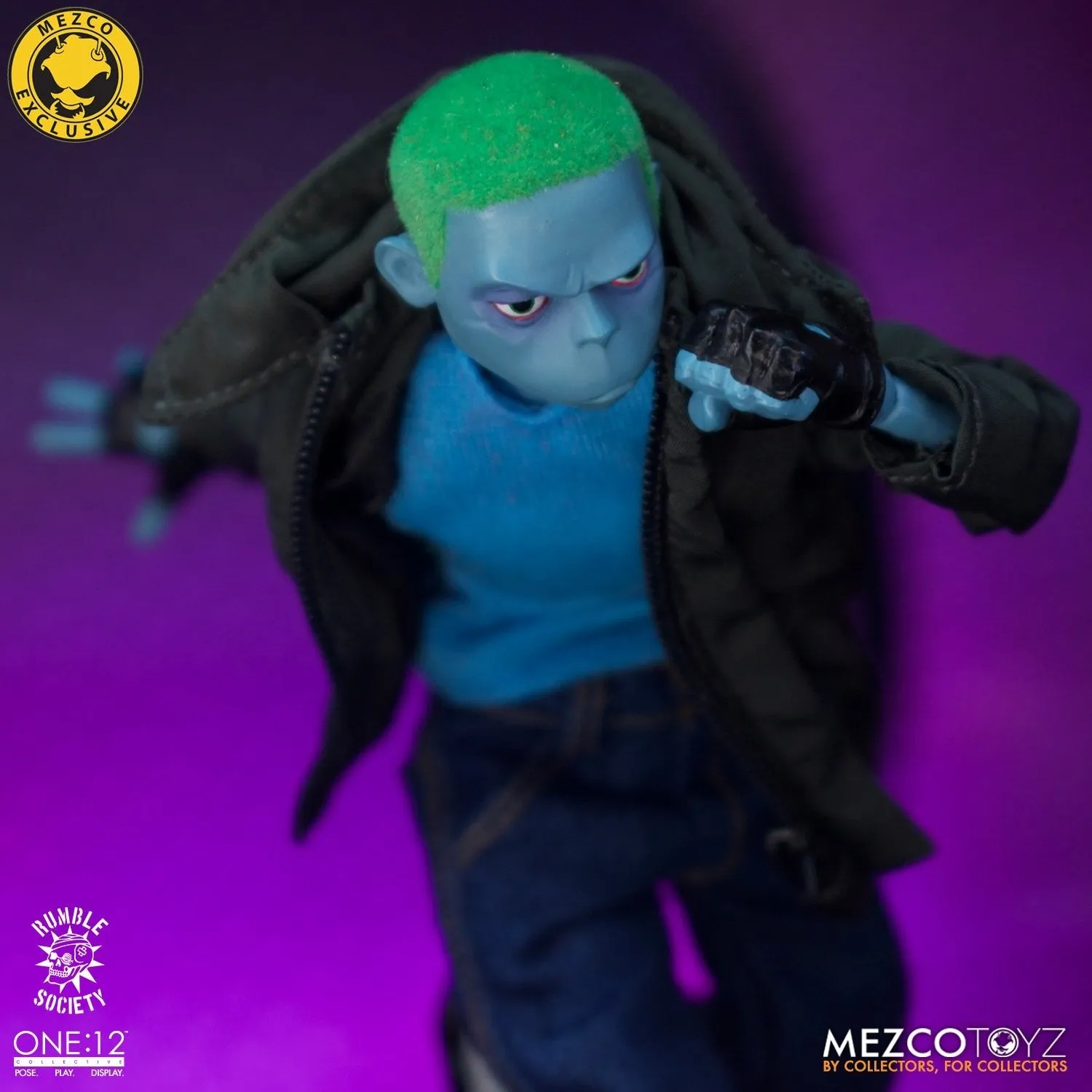 MEZCO One:12 Collective Rumble Society - Hoodz: Vapor in Collector Lunch Box Tin (MEZCO Rumble Society Exclusive)