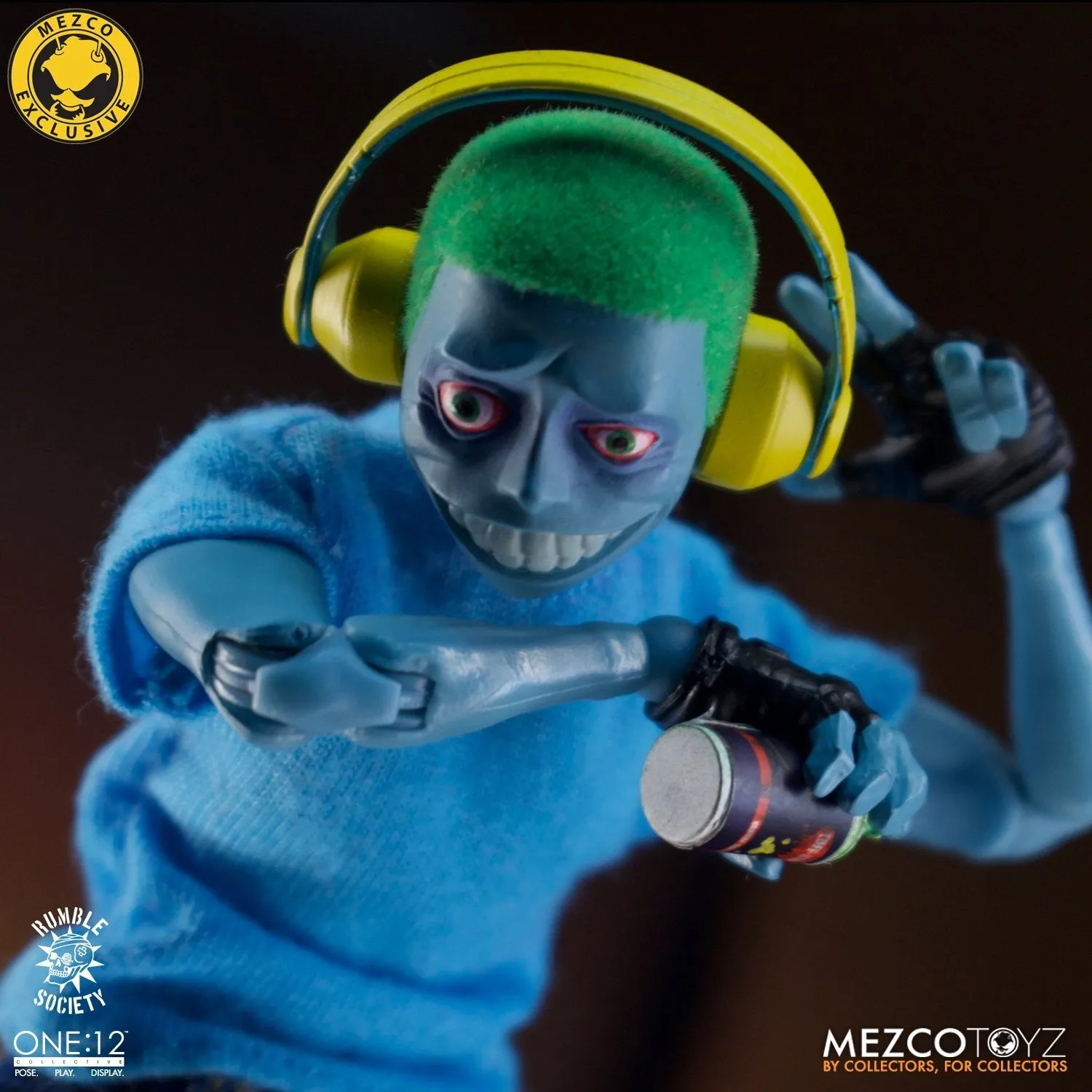 MEZCO One:12 Collective Rumble Society - Hoodz: Vapor in Collector Lunch Box Tin (MEZCO Rumble Society Exclusive)