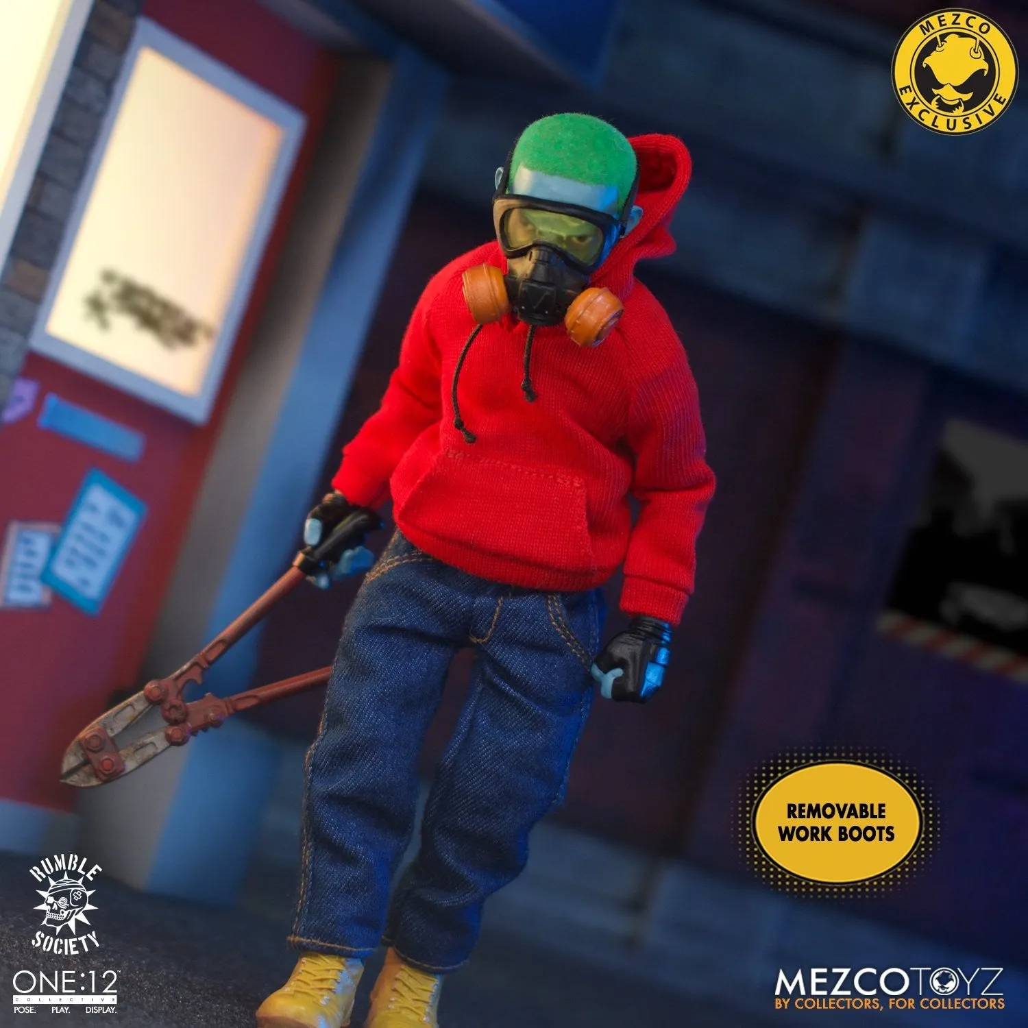 MEZCO One:12 Collective Rumble Society - Hoodz: Vapor in Collector Lunch Box Tin (MEZCO Rumble Society Exclusive)