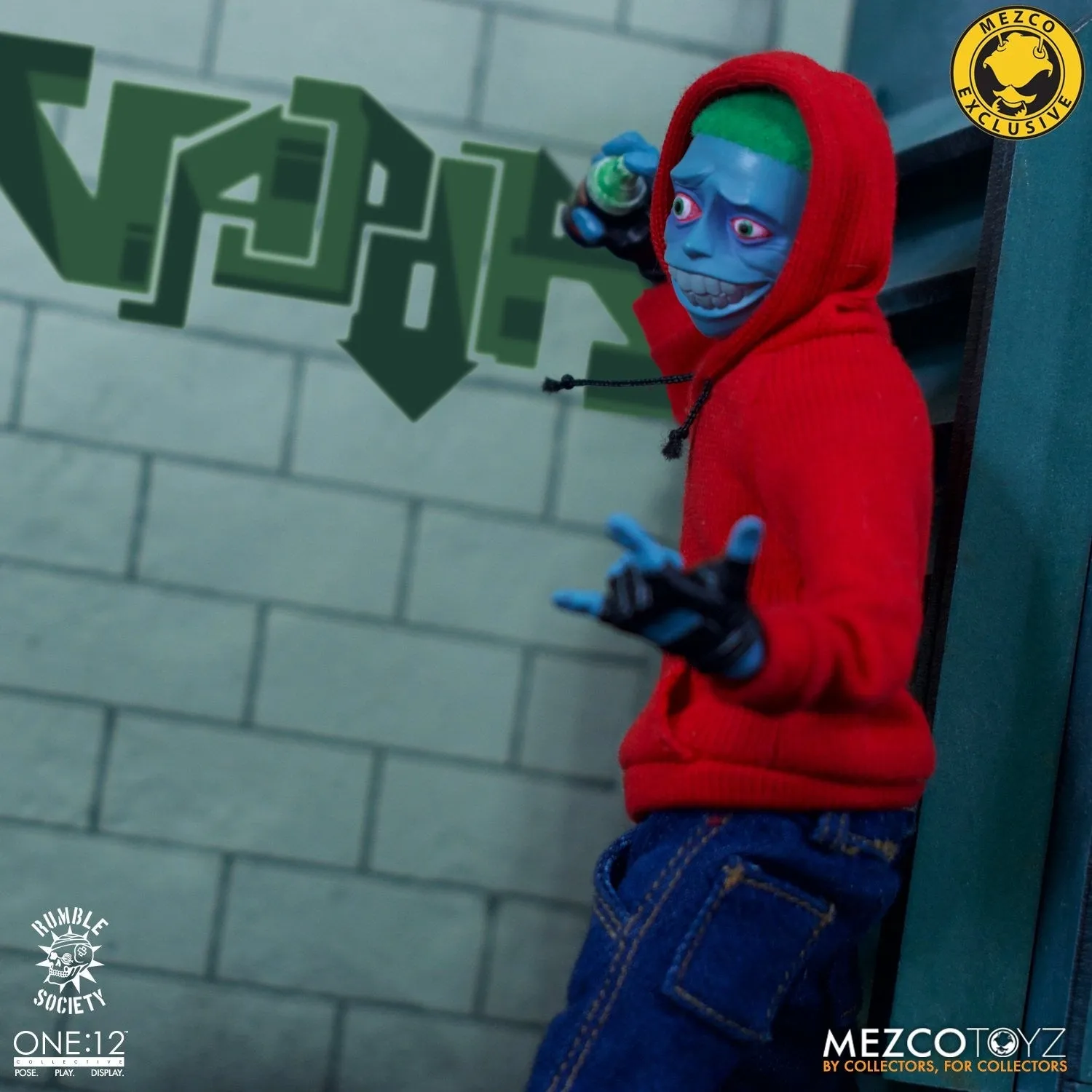 MEZCO One:12 Collective Rumble Society - Hoodz: Vapor in Collector Lunch Box Tin (MEZCO Rumble Society Exclusive)