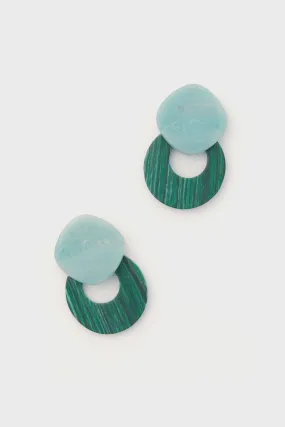 Mist and Malachite Rae Earrings