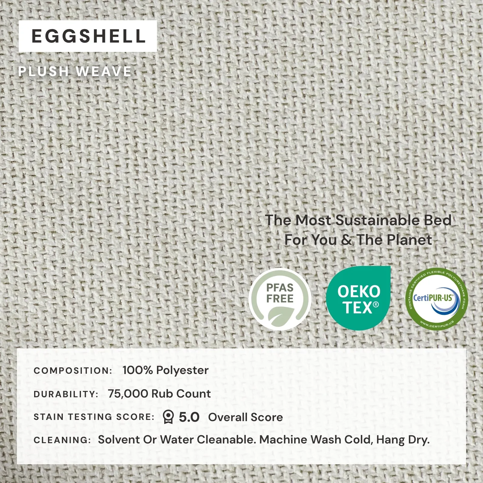 Modular Washable Ottoman in Eggshell | Deluxe  Seat