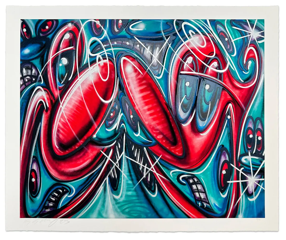 NEWAZY Silkscreen Archival Print by Kenny Scharf