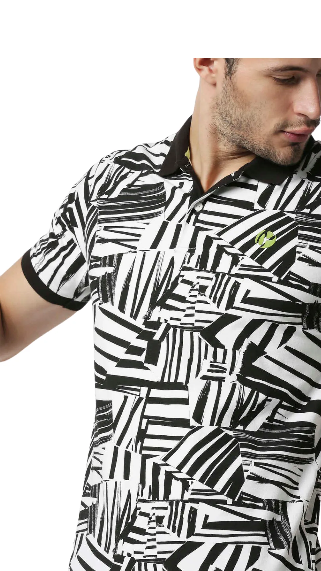 Pepe Jeans Denmark Abstract Printed Stretch Polo