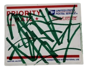 Priority Mail 228-2013 Slap-Up Label Sticker Original Tag Art by Saber