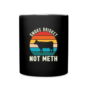 "Smoke Brisket Not Meth" Witty Ceramic Coffee Mug - Unique & Fun BBQ Enthusiast Gift