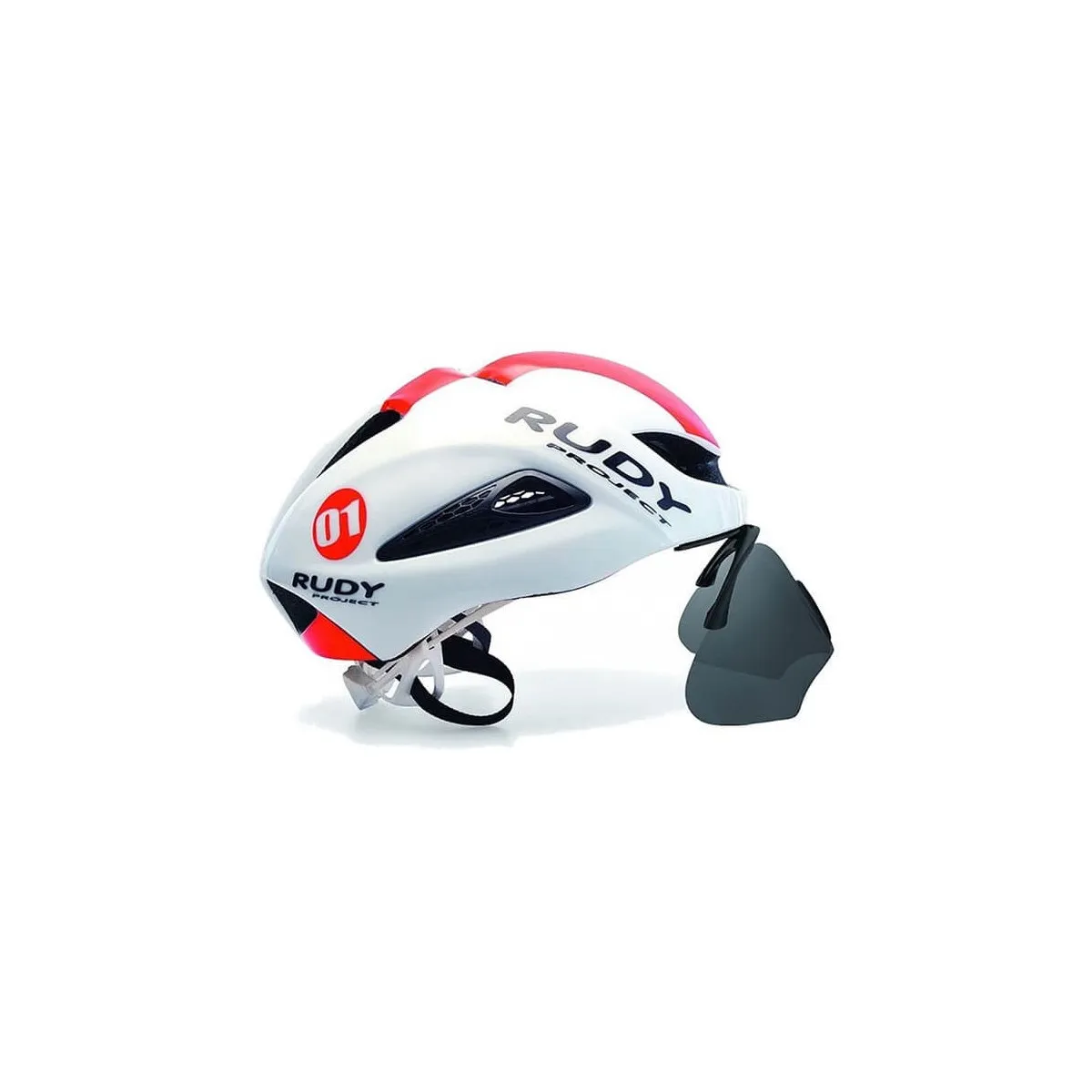 Rudy Project Boost 01 White / Red Helmet with Visor