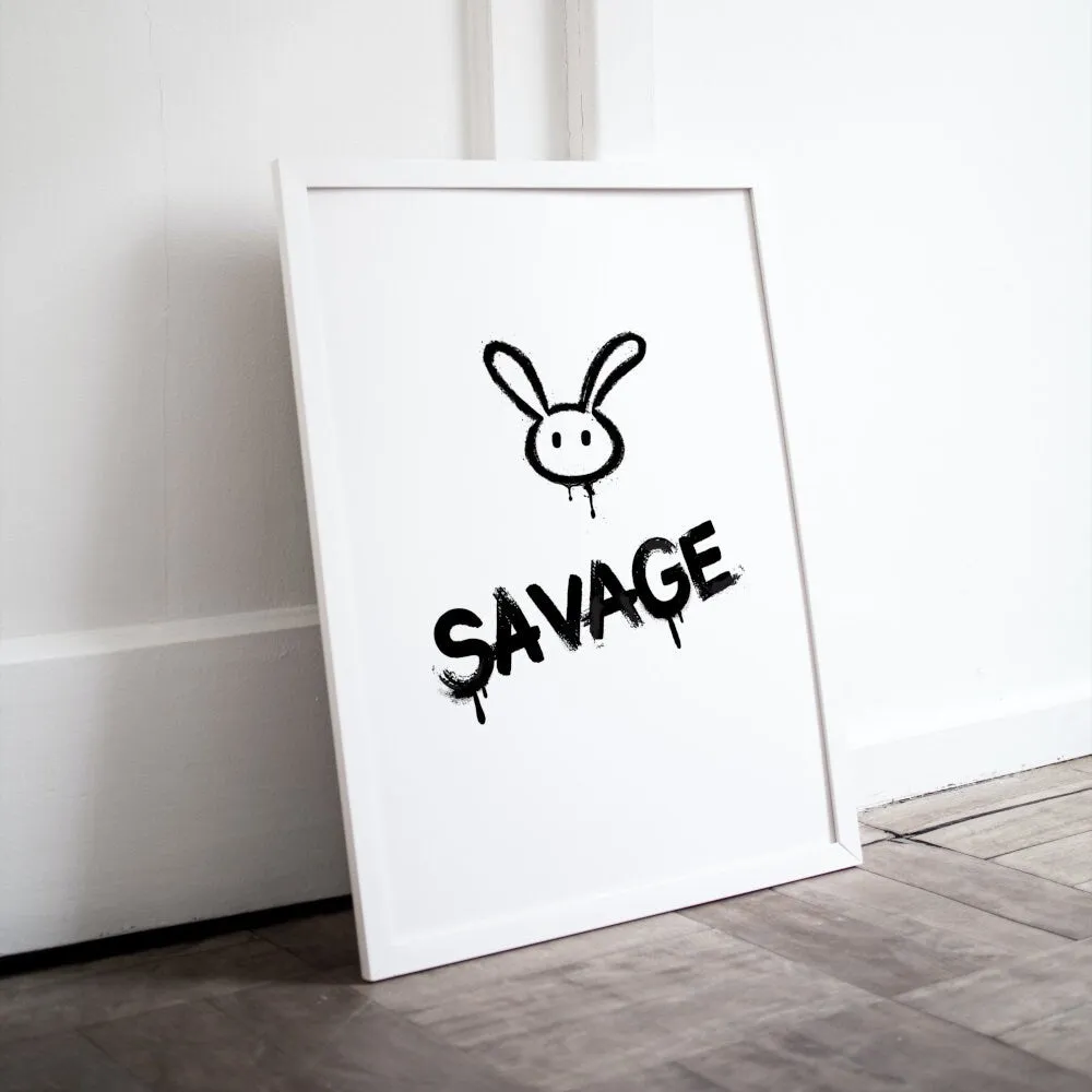 Savage Graffiti Wall Art INSTANT DOWNLOAD Art Print, Hip Hop Culture Poster, Urban Art Print, Hip Hop Lifestyle