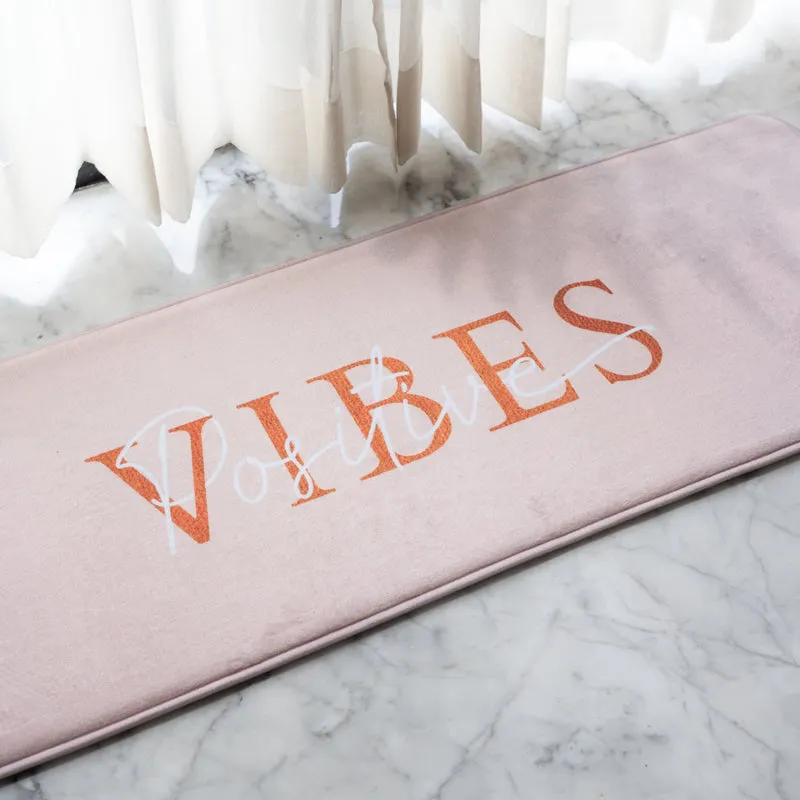 Spread Positive Vibes Soft Feel Long Mat Runner