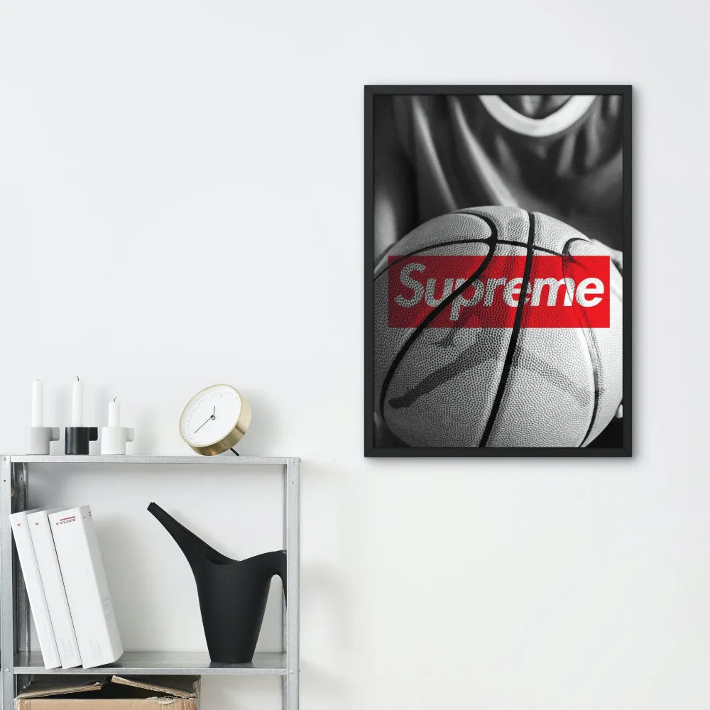 Supreme Basketball Poster INSTANT DOWNLOAD Art Prints, Hypebeast, Streetwear Art, Pop Culture Wall Art, Sporty Print, Designer Prints, Athlete Poster