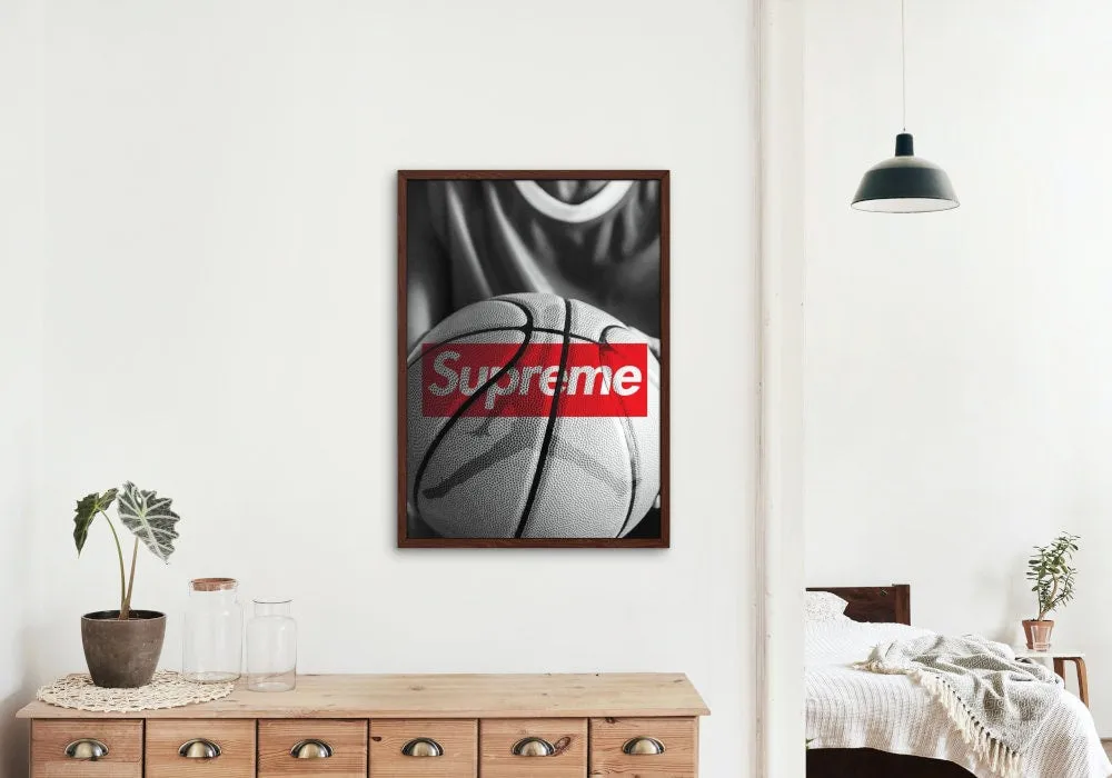 Supreme Basketball Poster INSTANT DOWNLOAD Art Prints, Hypebeast, Streetwear Art, Pop Culture Wall Art, Sporty Print, Designer Prints, Athlete Poster