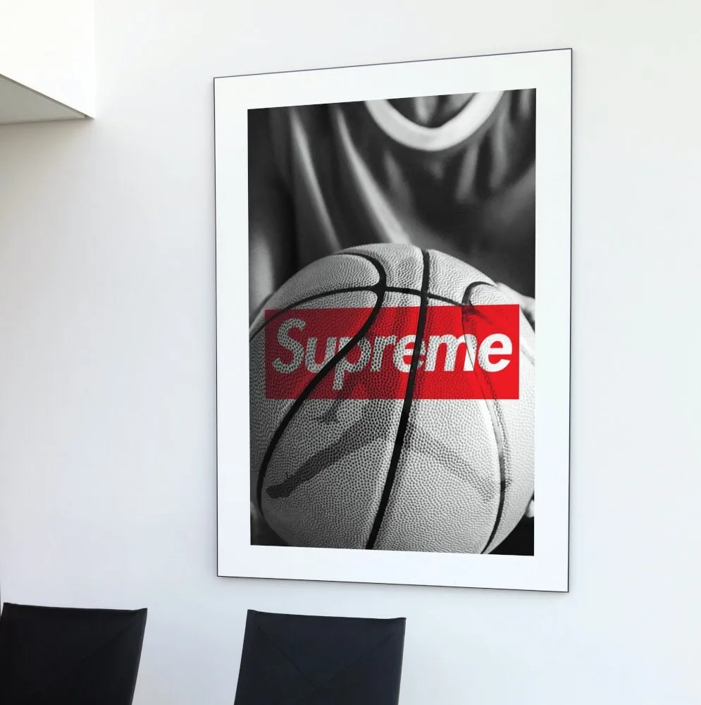 Supreme Basketball Poster INSTANT DOWNLOAD Art Prints, Hypebeast, Streetwear Art, Pop Culture Wall Art, Sporty Print, Designer Prints, Athlete Poster