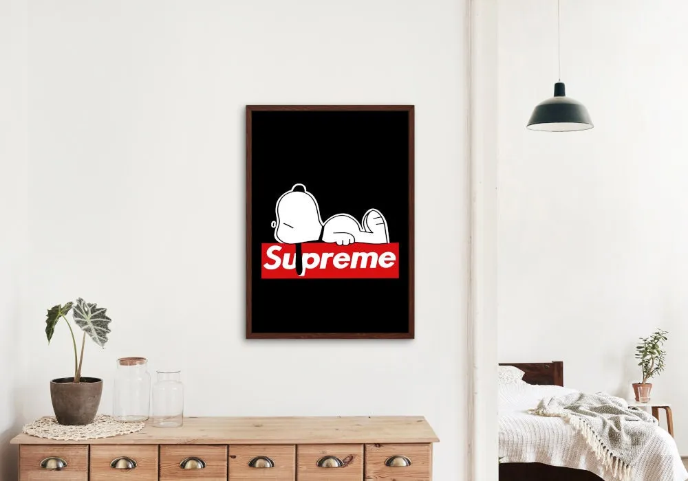 Supreme Snoopy Poster PRINTABLE WALL ART, Hypebeast Poster, Streetwear Art, Modern Wall Art, Pop Culture Wall Art, Sporty Print, Snoopy Wall Art