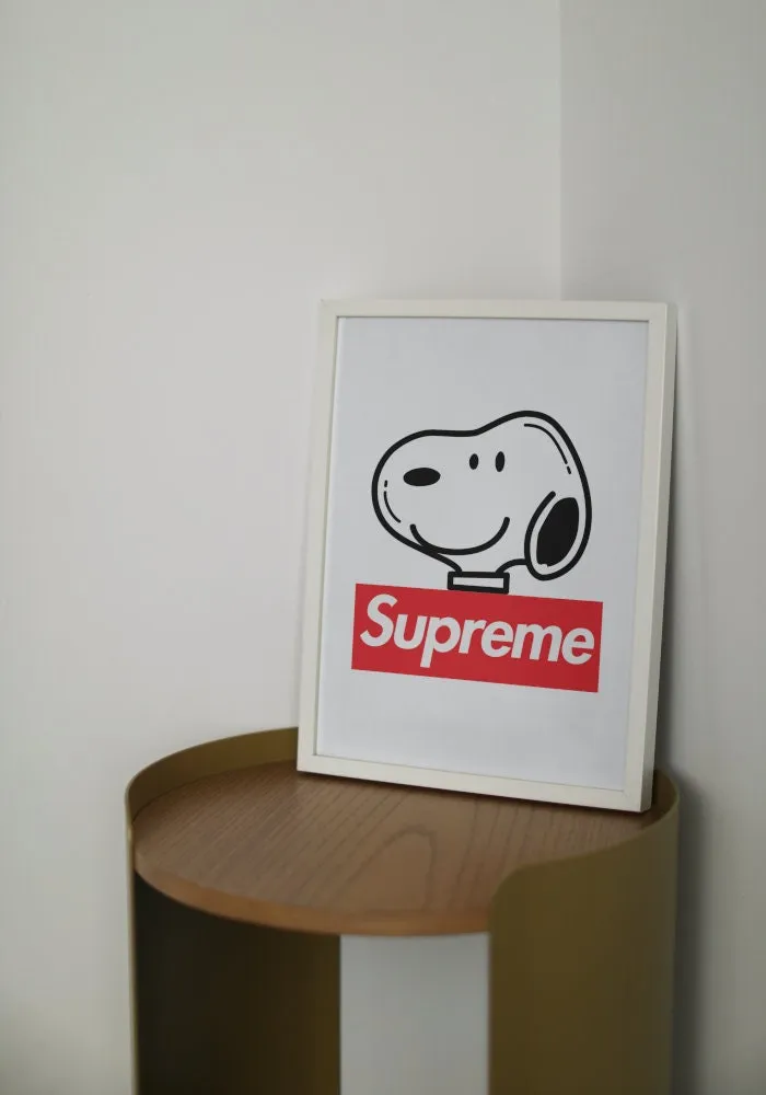 Supreme Snoopy Wall Art PRINTABLE WALL ART, Hypebeast Poster, Streetwear Art, Modern Wall Art, Pop Culture Wall Art, Sporty Print, Snoopy Decor