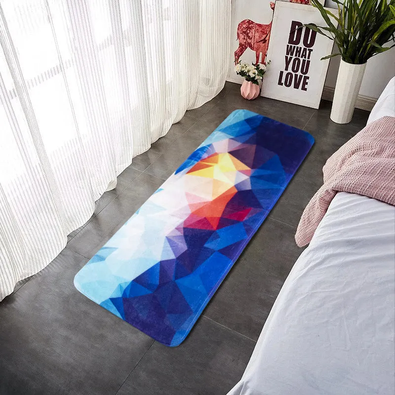 Tinted Glass Abstract Pattern Soft Feel Long Mat Runner