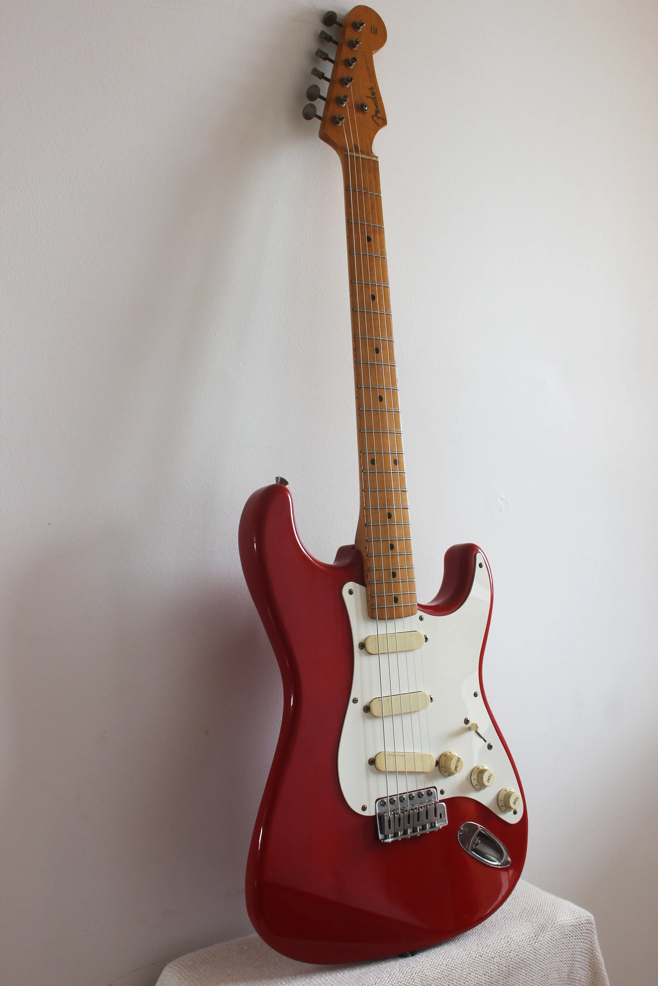 Used Fender Lace-Sensor Stratocaster Fiesta Red 1990