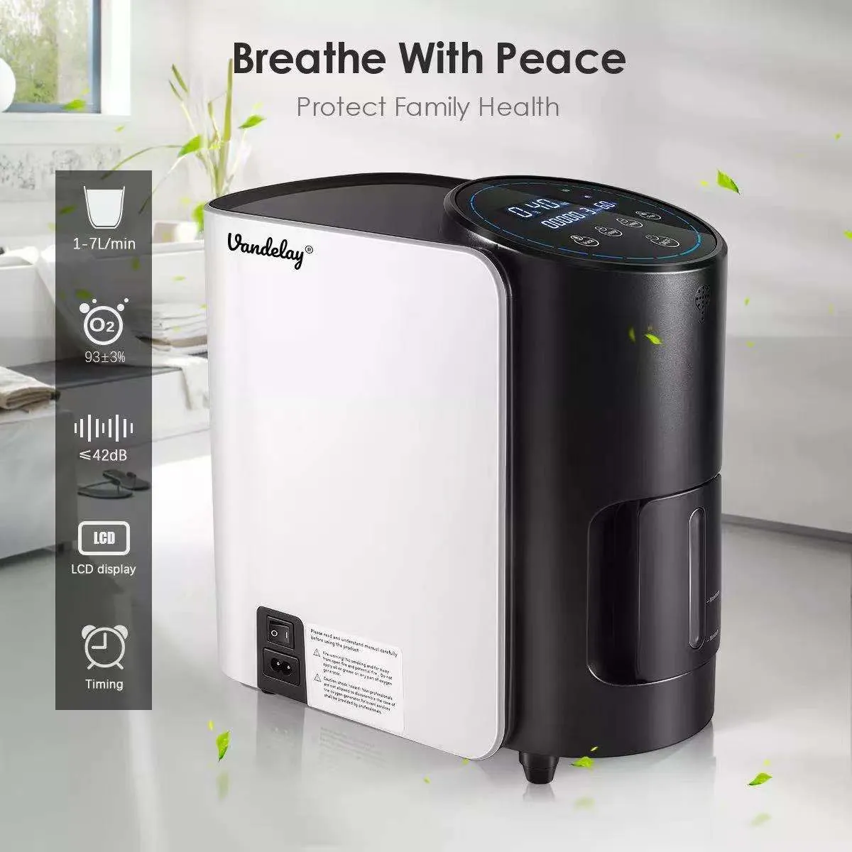 Vandelay Home-Use Oxygen Concentrator (1-7LPM)