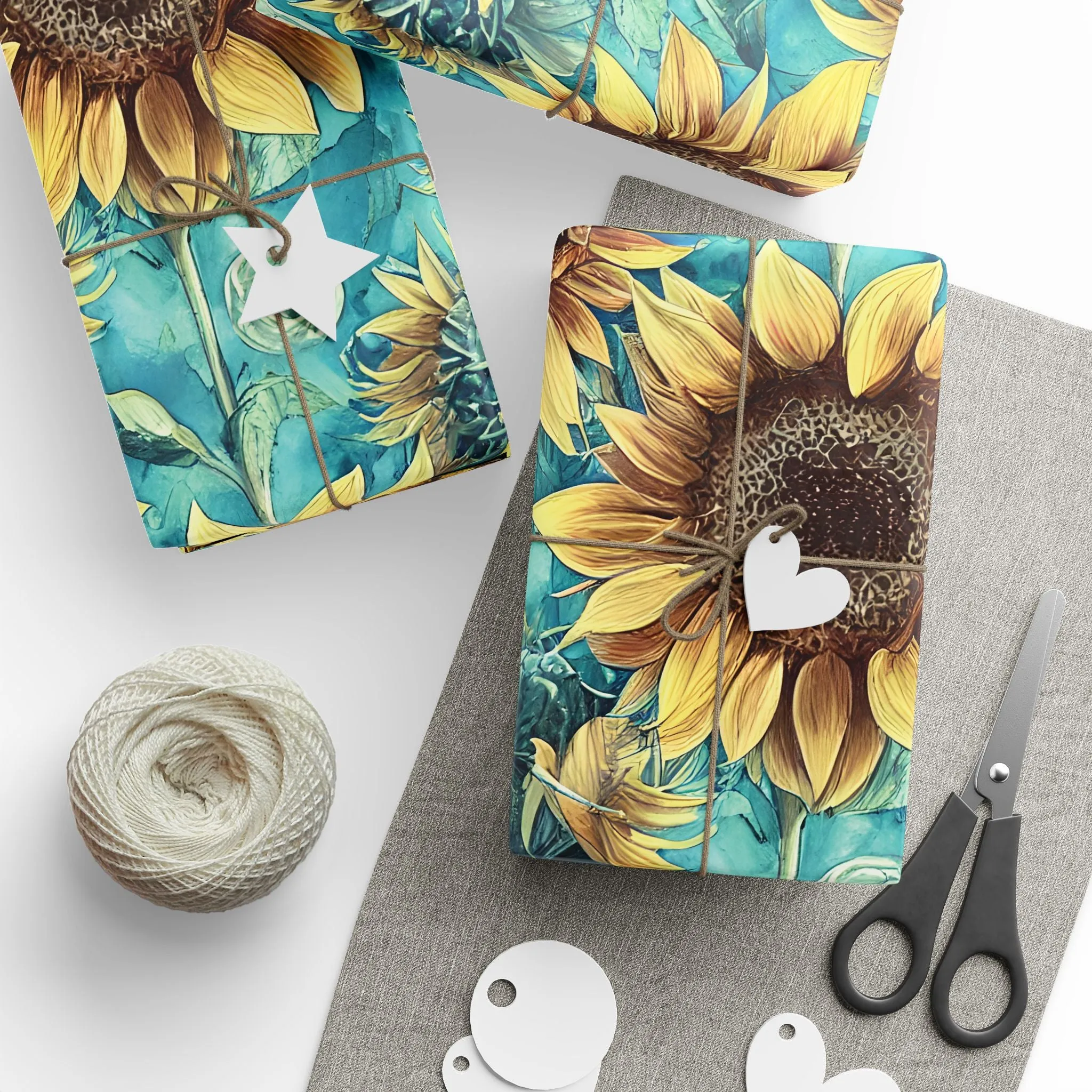 Watercolor Sunflower Custom Wrapping Paper | New Arrival | Personalized Floral Gift Wrap for Birthdays, Weddings & Special Occasions