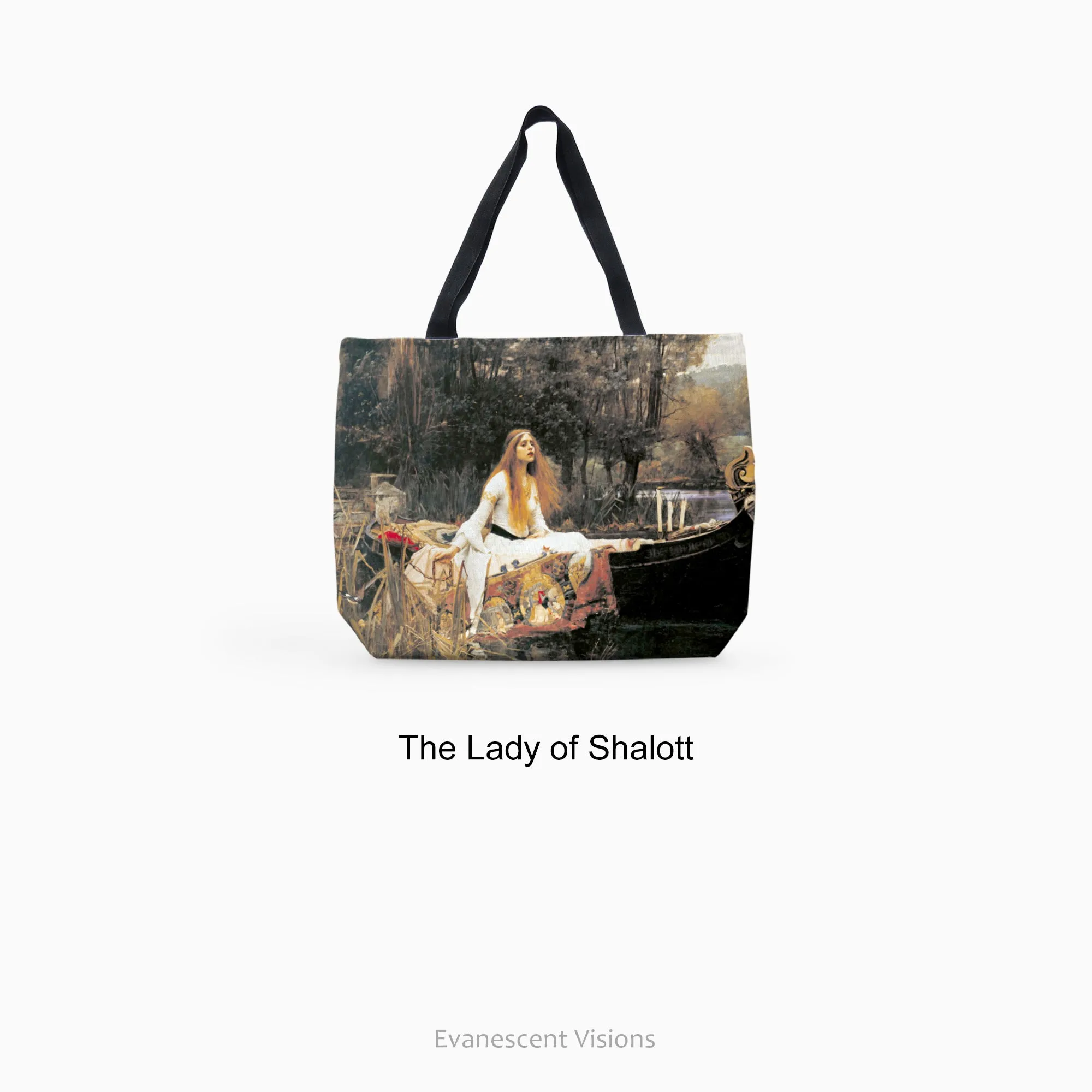 Waterhouse Pre-Raphaelite Paintings Large Canvas Tote Bag