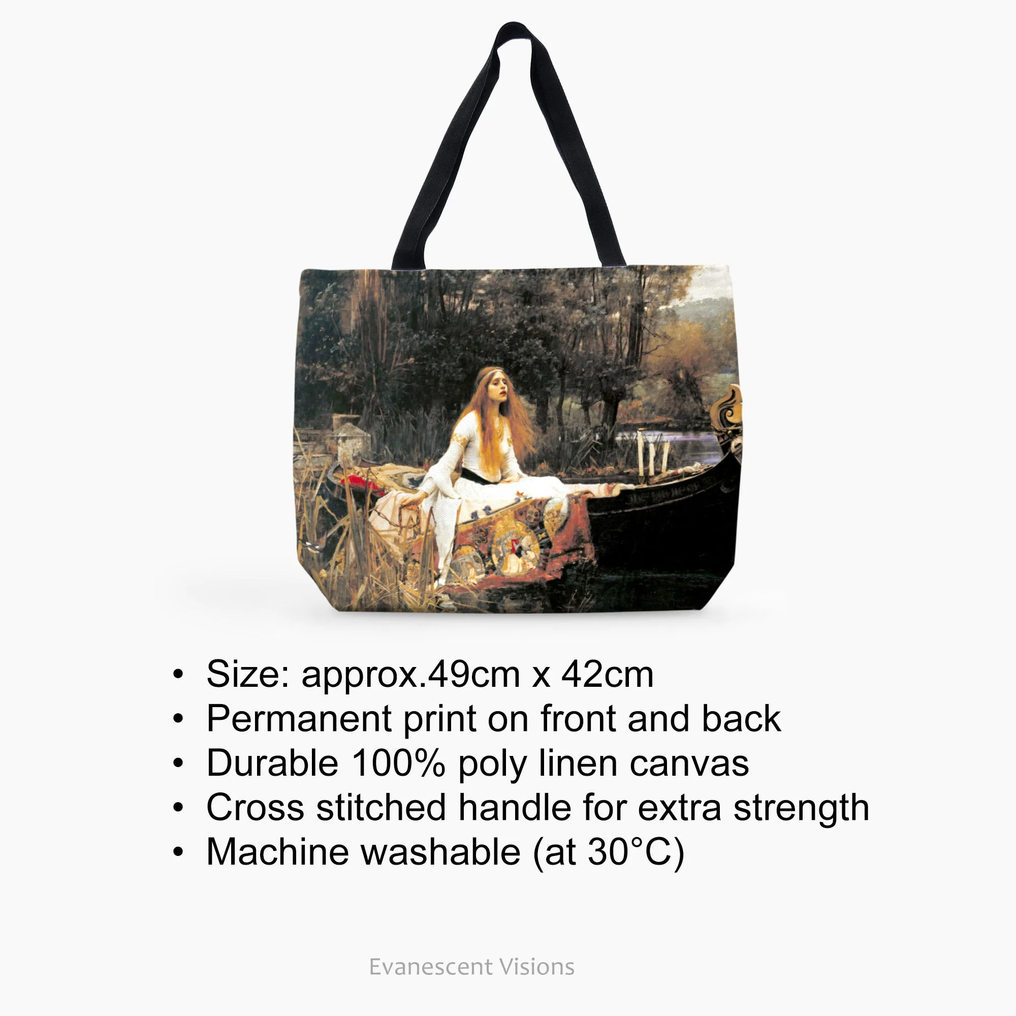 Waterhouse Pre-Raphaelite Paintings Large Canvas Tote Bag